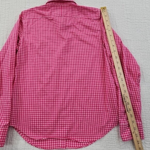 Lauren Ralph Lauren Green Label Shirt Women's Small Pink Check Long Sleeve EUC - Picture 13 of 16